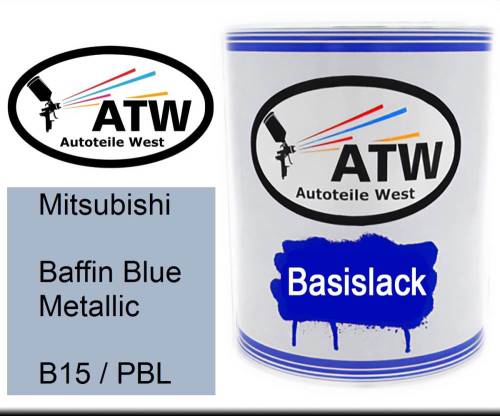 Mitsubishi, Baffin Blue Metallic, B15 / PBL: 1L Lackdose, von ATW Autoteile West.